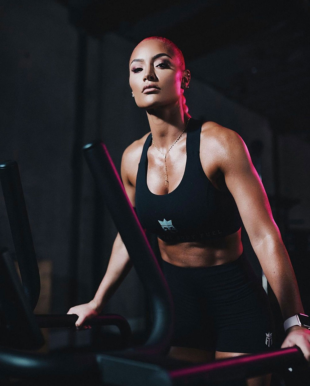 Natalie Eva Marie in fitness gym at NEM Recovery