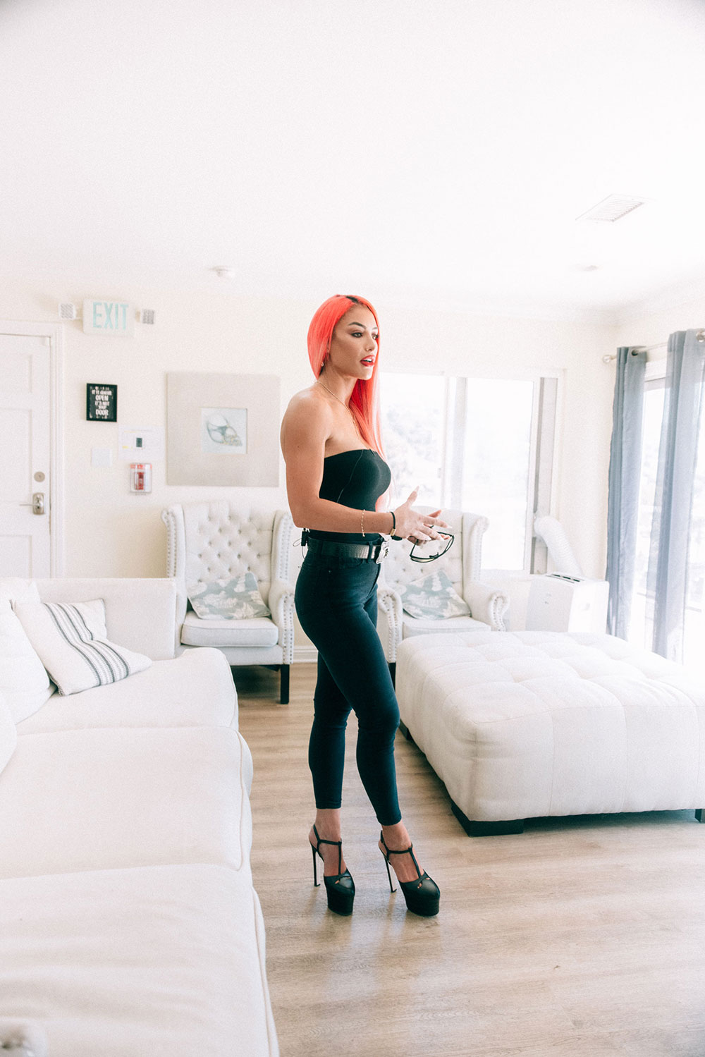 Natalie Eva Marie touring Laguna Beach rehab facility